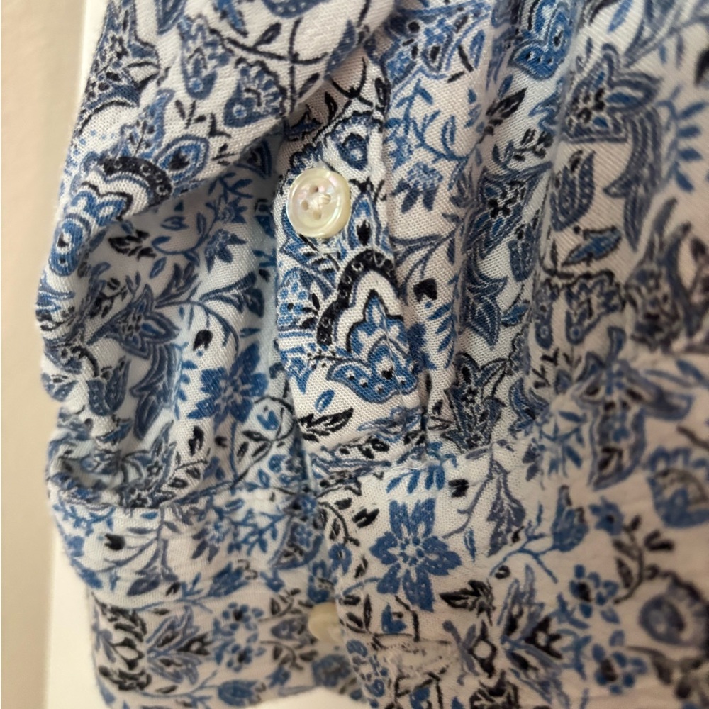 Blue Patterned Women's Top - Picture 2 of 3